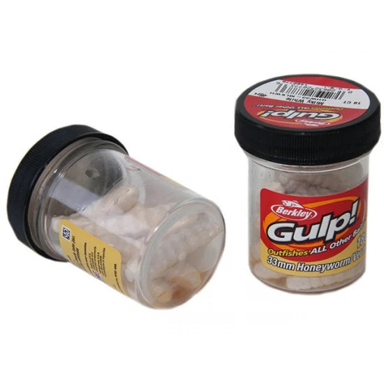 Larve Berkley Gulp Alive Honey Worm Original Scent Natural, 3.3cm, 18buc/pac