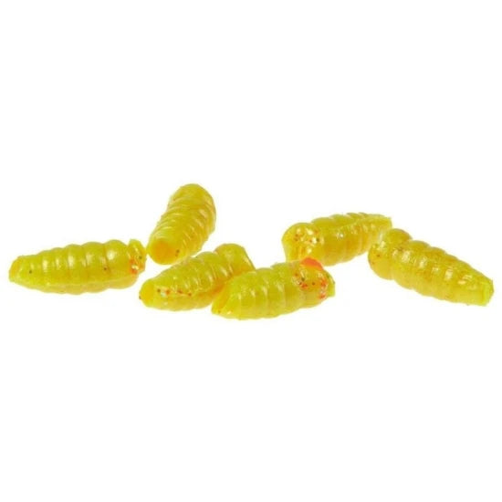 Larve Berkley Power Bait Maggot, Yellow, 1cm, 10buc/cutie