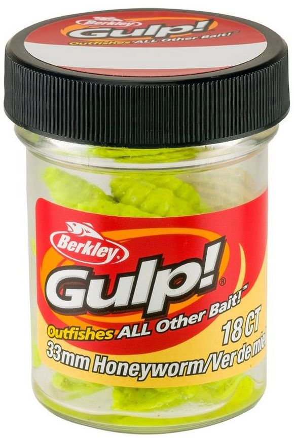 Larve Berkley Powerbait Honeyworm, Chartreuse, 3.3cm, 18buc/cutie
