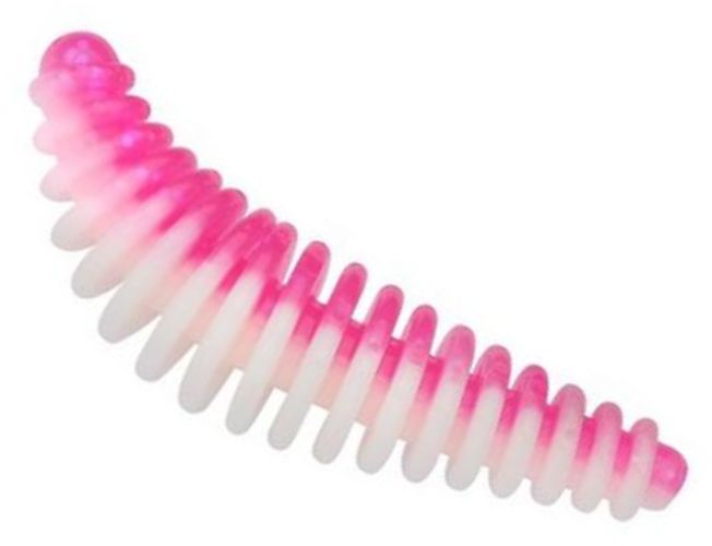 Larve Power Bait Pupa, Pink White, 4.5cm, 8buc/cutie