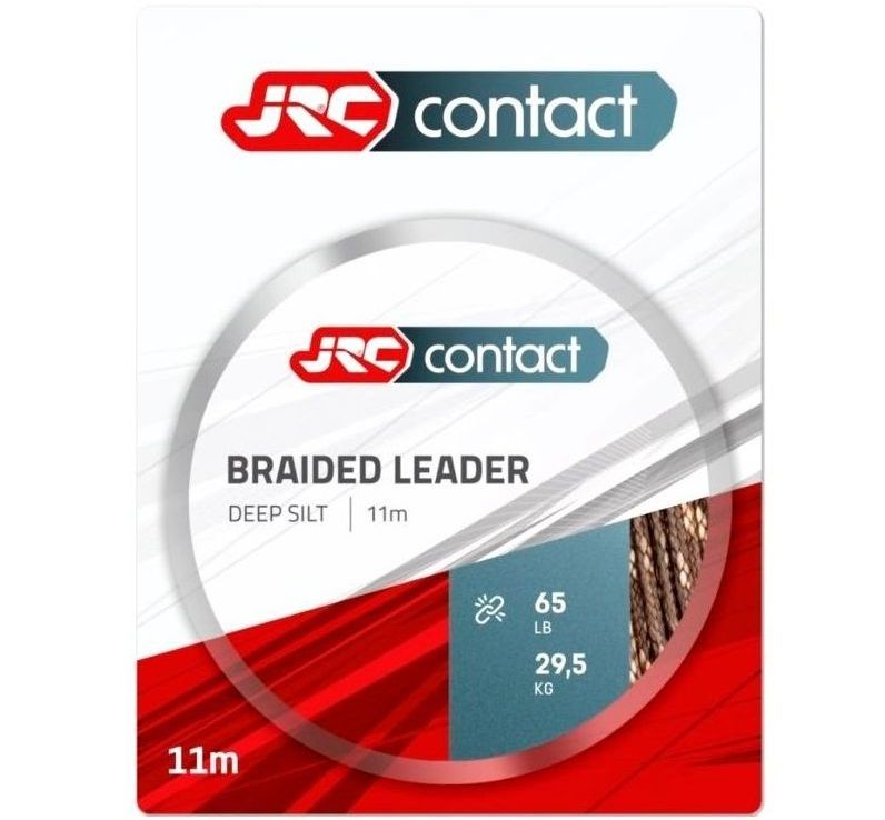 Leadcore Jrc Contact Braided Leader, Deep Silt, 18.1kg, 40lbs, 11m