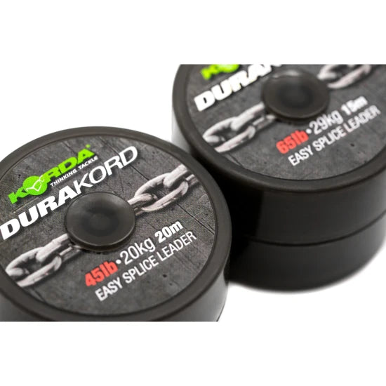 Leadcore Korda Leader Durakord Dyneema, Camo, 65lbs/29.40kg, 20m
