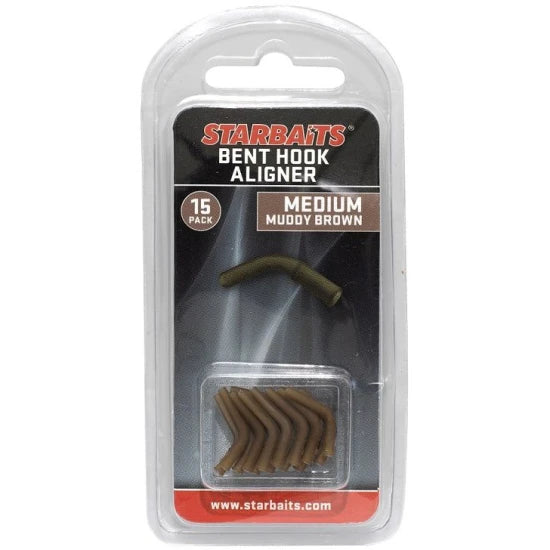 Line Aligner Starbaits, Bent Hook Medium, Brown, 15buc/pac