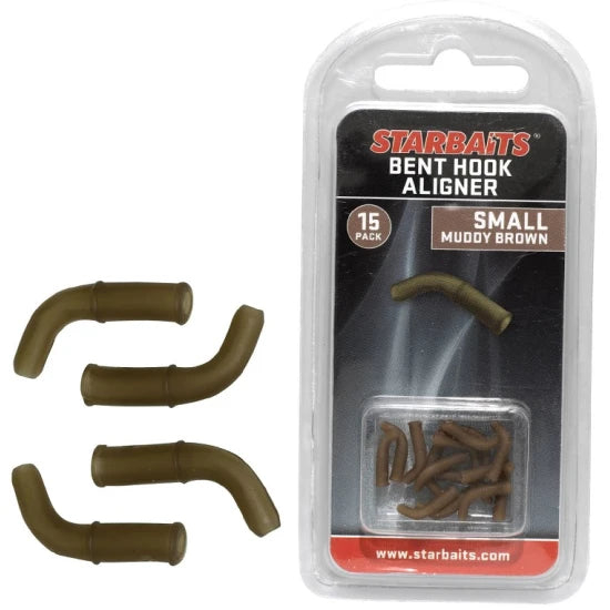 Line Aligner Starbaits, Bent Hook Small, Brown, 15buc/pac