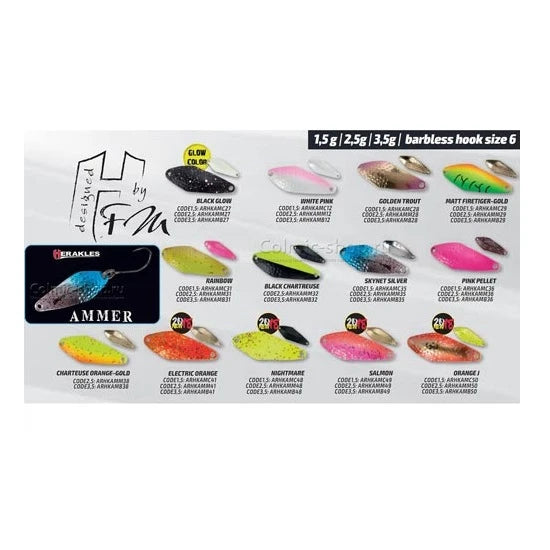 Lingura Oscilanta Colmic Herakles Ammer 1.5g Rainbow