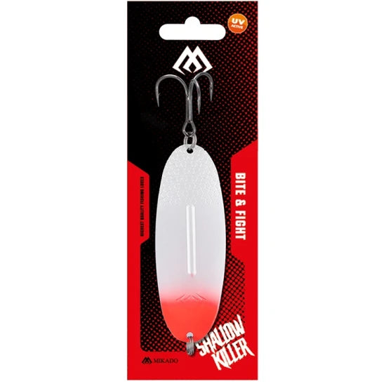 Lingura Oscilanta Mikado Shallow Killer, 21g, 8.3cm, Red Head, 1buc/pac