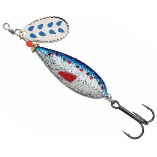 Lingura Rotativa Abu Garcia Droppen Maxi Spinners, Blue Glitter, 9g, 7.5cm