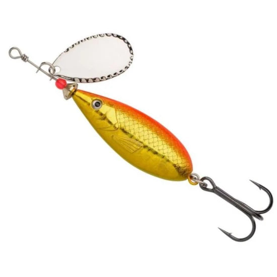 Lingura Rotativa Abu Garcia Droppen Maxi Spinners, Gold Fluo Orange, 9g, 7.5cm
