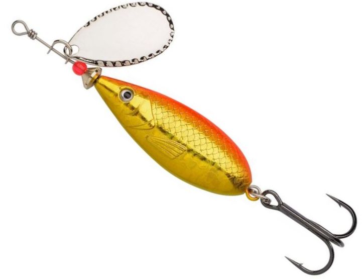 Lingura Rotativa Abu Garcia Droppen Maxi Spinners, Gold Fluo Orange, 9g, 7.5cm