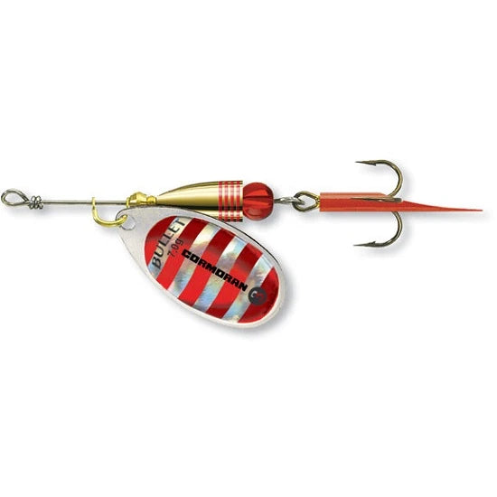 Lingura Rotativa Cormoran Bullet Nr.2/4g Culoare Silver Red Stipes