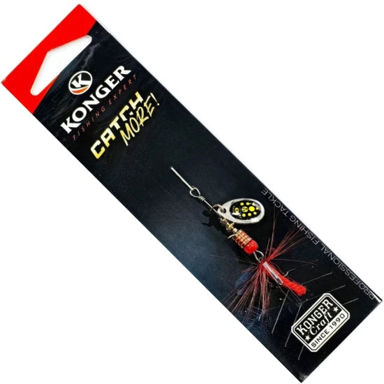 Lingura Rotativa Konger Devil Champion, Red Dots, No.2, 5g, 1buc/pac