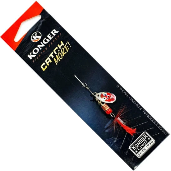 Lingura Rotativa Konger Devil Champion, Red, No.2, 5g, 1buc/pac