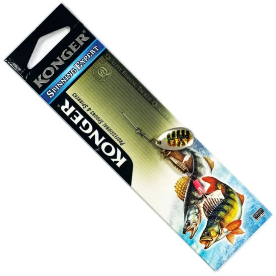 Lingura Rotativa Konger Palia, Holo Gold Stripes, No.1, 3.5g, 1buc/pac
