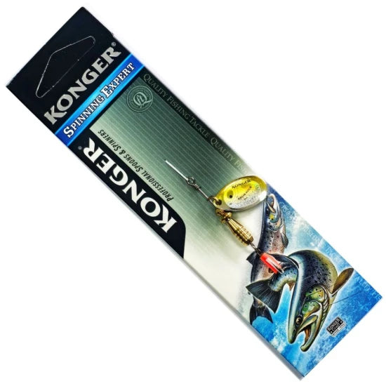 Lingura Rotativa Konger Palia, Holo Yellow, No.1, 3.5g, 1buc/pac