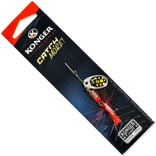 Lingura Rotativa Konger Tarpon, 02 Yellow Dots, No.2, 5g, 1buc/pac