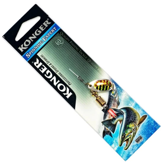 Lingura Rotativa Konger Tarpon, S33 Holo Gold Stripes, No.1, 4g, 1buc/pac