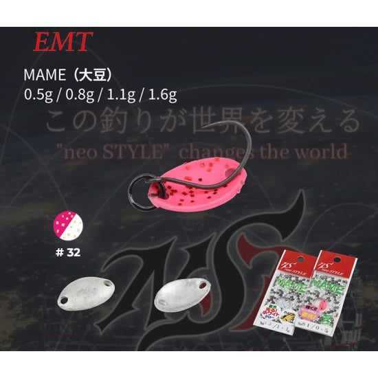 Lingura Oscilanta Neo Style Mame 0.5g 32 Super Fluo Neo White/pink