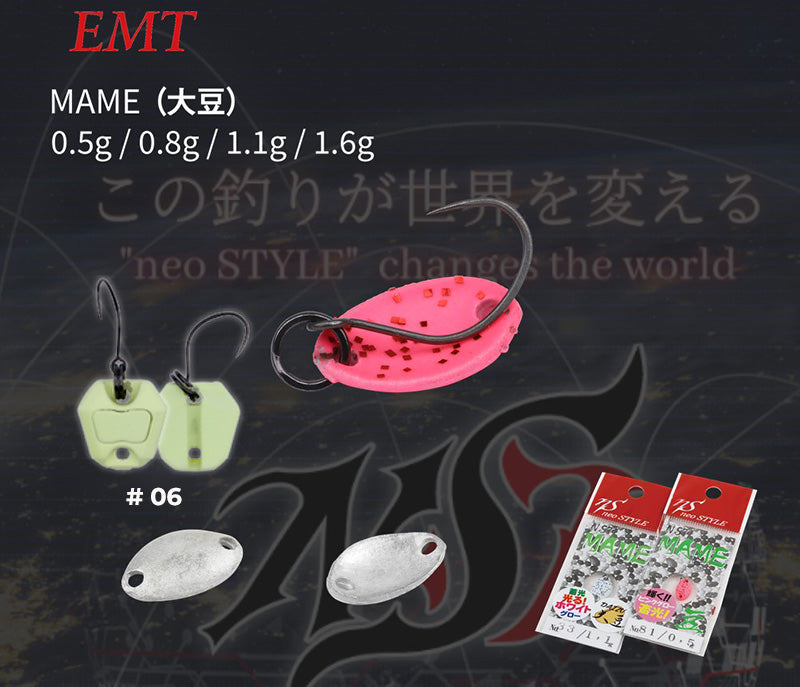 Lingura oscilanta Neo Style Mame 0.5g Super Green Glow