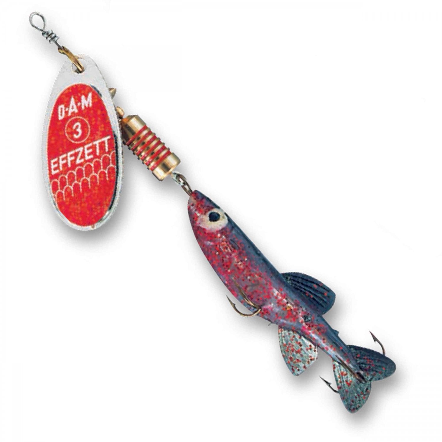 Lingura rotativa DAM Effzett Minnow 5g Red Glitter
