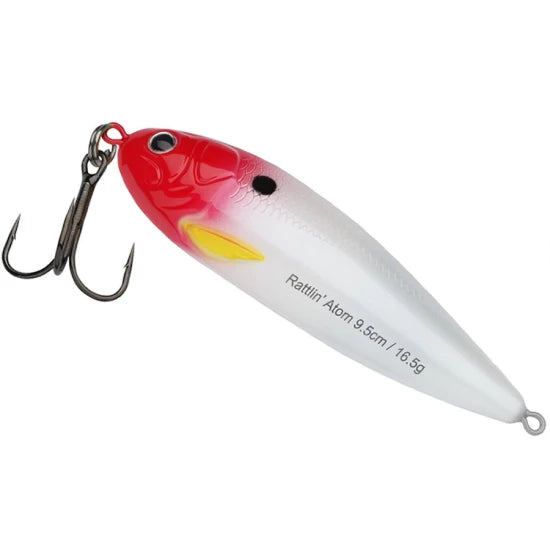 Lingurita Oscilanta Abu Garcia Rattlin' Atom, Red Head, 9.5cm, 16.5g