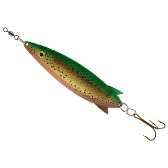 Lingurita Oscilanta Abu Garcia Toby Salmo Spoon, Gold Green Glitter, 11cm, 30g, 1buc/pac