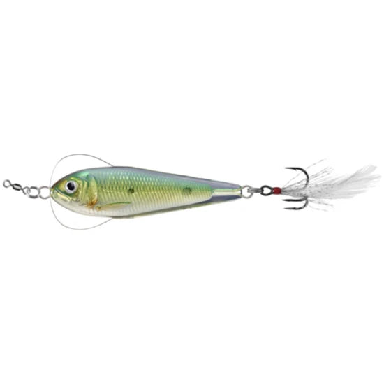 Lingurita Oscilanta Live Target Flutter Shad Sinking, Gold / Green, 7cm, 28g
