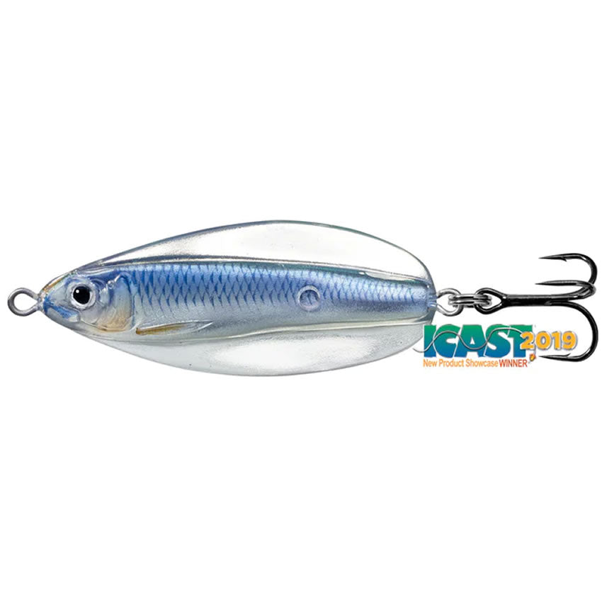 Lingurita Oscilanta Live Target Erratic Shine Sinking, 5.5cm, 11g, Silver / Blue