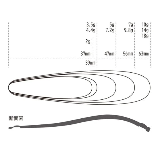 Lingurita Oscilanta Tiemco Lightning Wobbler 217, 5.5cm, 7g