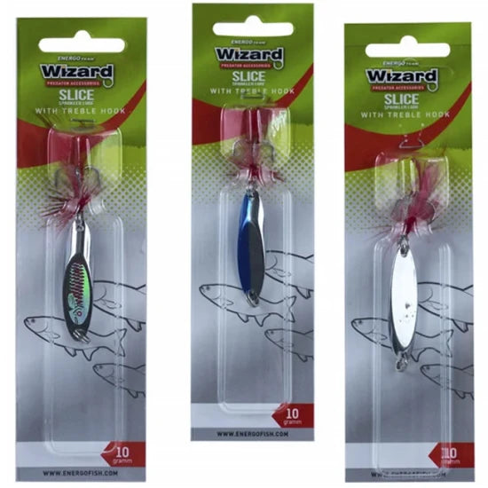 Lingurita Oscilanta Wizard Slice Spoon, Argintiu - Rosu, 10g