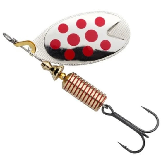 Lingurita Rotativa Abu Garcia Fast Attack Spinner Lf, Silver/red Dots, 10g, 5cm