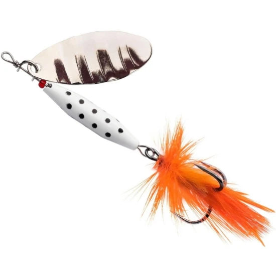 Lingurita Rotativa Abu Garcia Reflex White Lf, Silver, 18g, 6.5cm