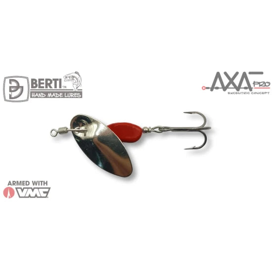 Lingurita Rotativa Berti Axat Pro Micro-2, Nickel / Rosu, 3.5g