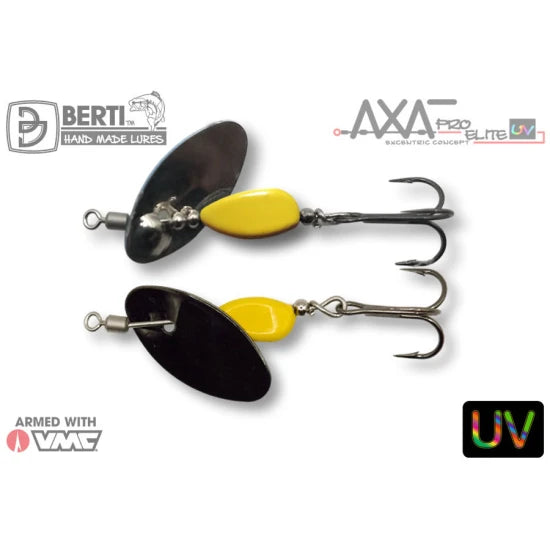 Lingurita Rotativa Berti Axat Pro Plus Micro-2, Black Fury / Galben, 3.5g