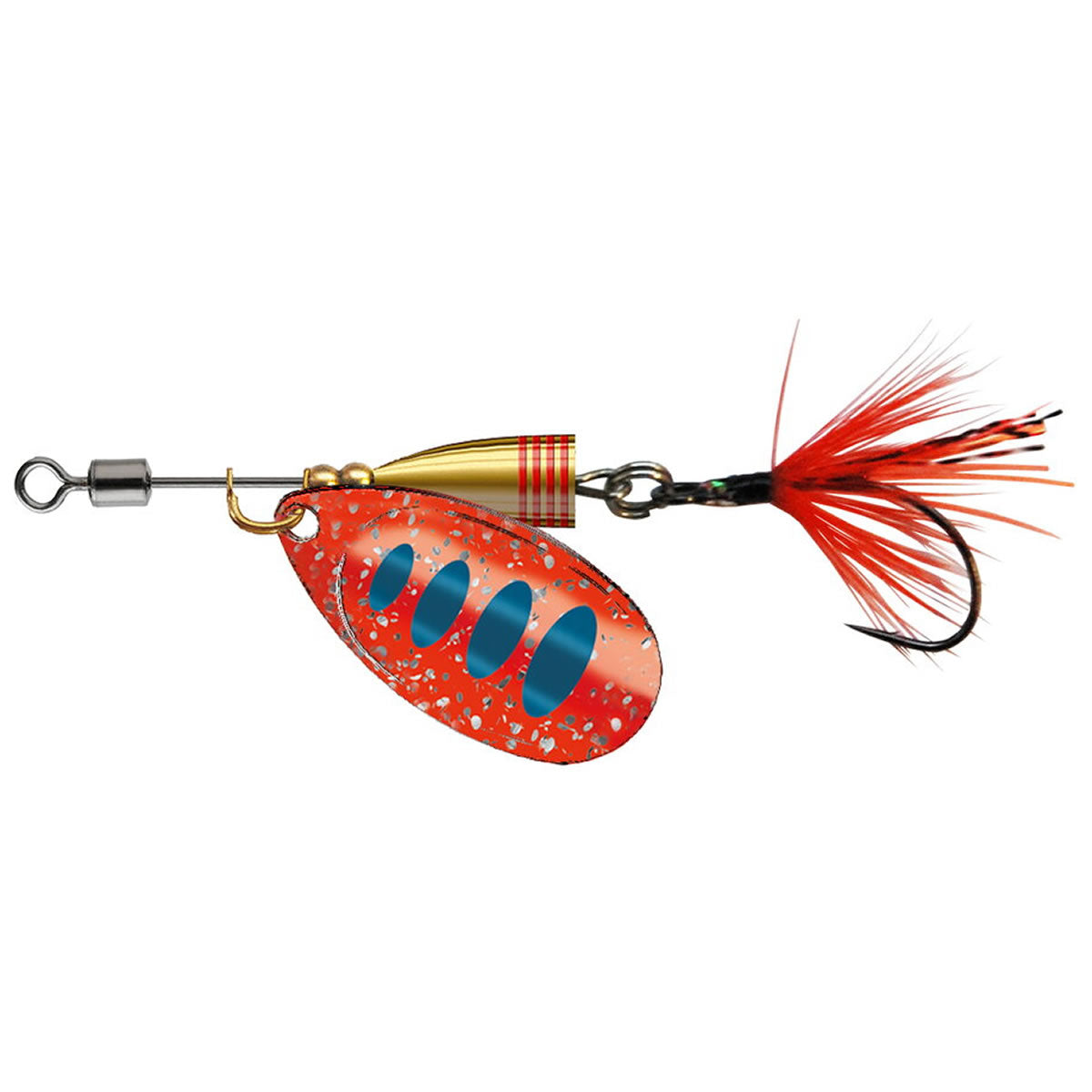 Lingurita Rotativa Cormoran Spinner Single UL2 Red &amp; Blue, 2.8g, Carlig Nr.2/0