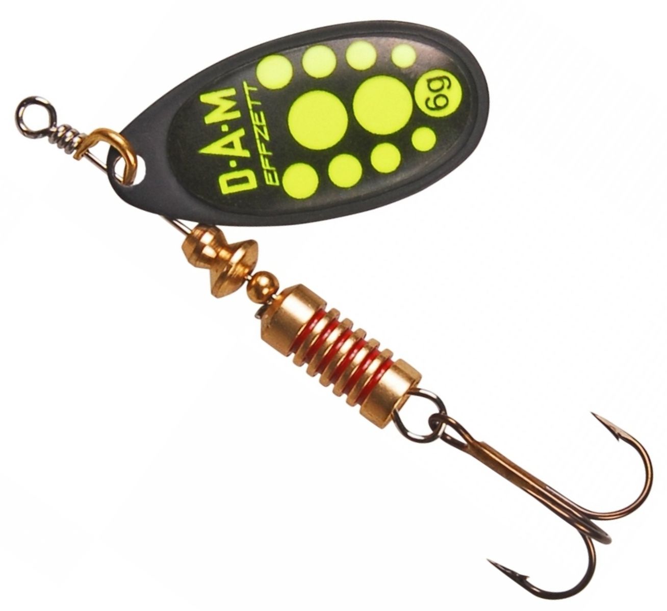 Lingurita Rotativa DAM Effzett Standard, Black Yellow, Nr.4, 10g, 1buc/pac