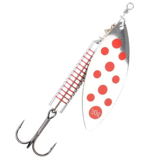 Lingurita Rotativa Dam Salmon Spinner, Silver/red, 30g, 1buc/pac