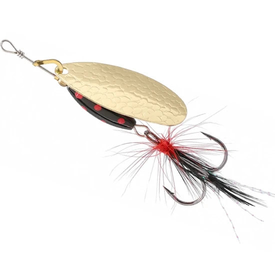 Lingurita Rotativa Mikado Spinner M-grub, Gold / Black Tiger, Nr.2, 7g