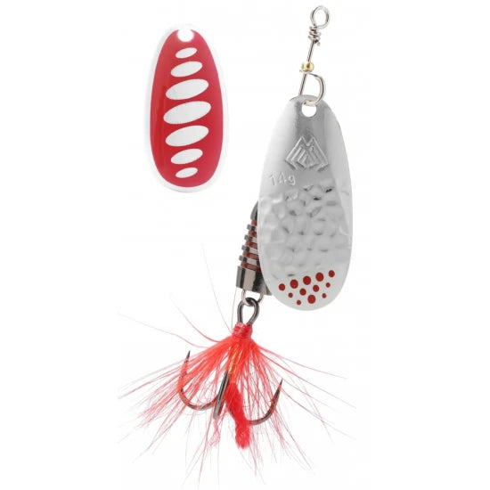 Lingurita Rotativa Mikado Windmill Nr.4, Silver Red, 14g