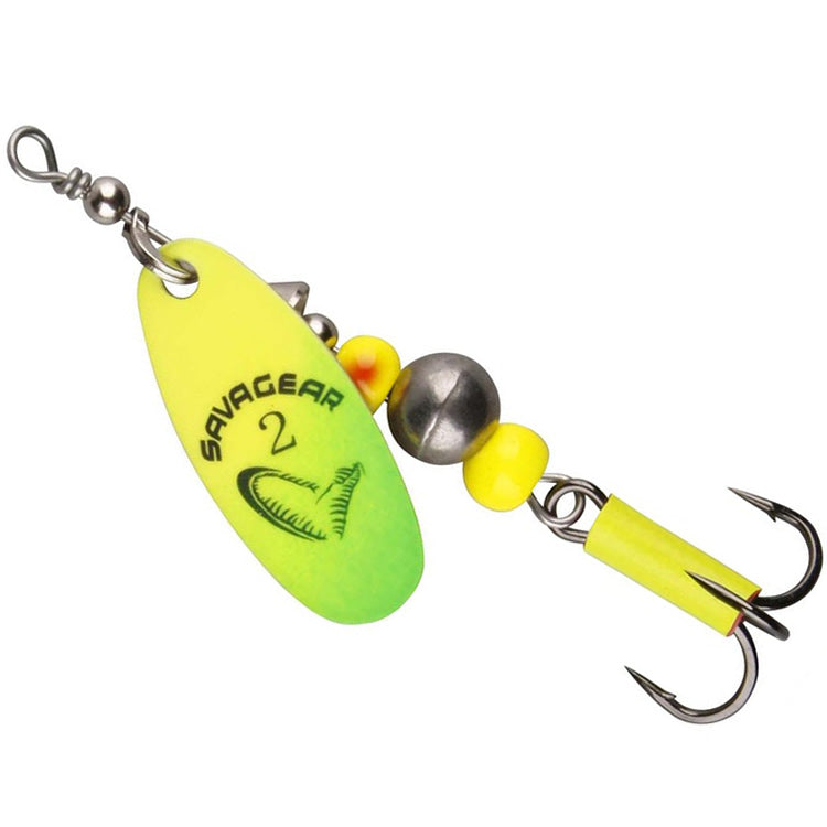 Lingurita Rotativa SAGAVE GEAR Caviar, Fluo Yellow / Chartreuse, Nr.4, 18g