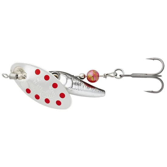 Lingurita Rotativa Savage Gear Spinner Sticklebait, Sinking, Dirty Silver Red, Nr.4, 9.1g