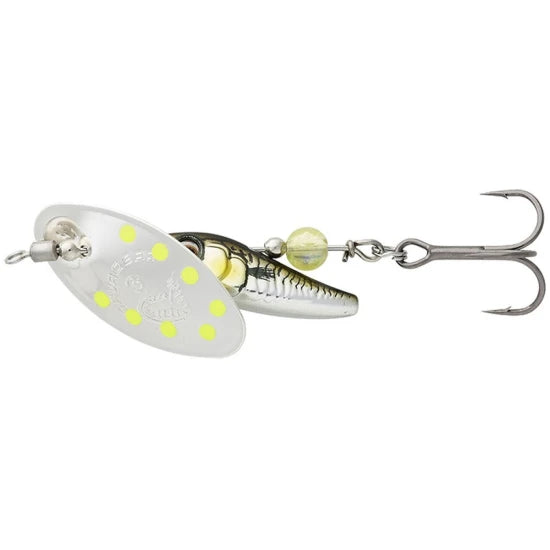 Lingurita Rotativa Savage Gear Spinner Sticklebait, Sinking, Green Silver Ayu, Nr.1, 4.5g