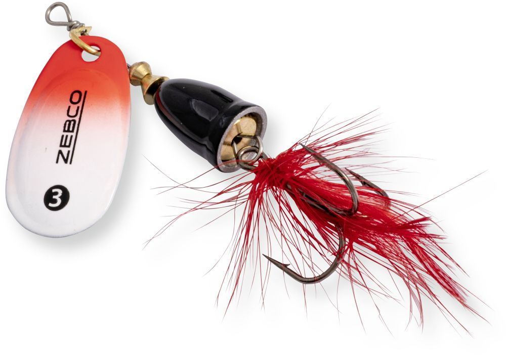 Lingurita Rotativa Zebco 4g Trophy Z-Vibe &amp; Fly No. 1 black body/silver white-red/red fly sinking