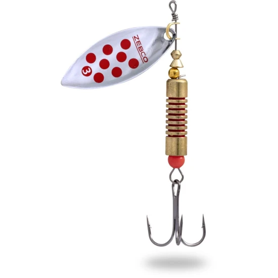 Lingurita Rotativa Zebco 6g Trophy Z-river No. 1 Silver/red Dots Sinking