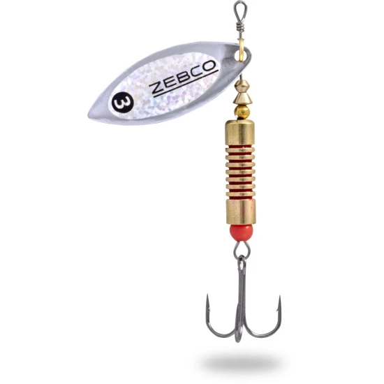 Lingurita Rotativa Zebco 8g Trophy Z-river No. 2 Silver/holo Silver Foil Sinking