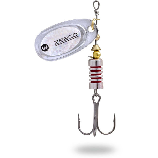 Lingurita Rotativa Zebco Trophy Z-Swirl Silver/Holo, Nr.4, 10g, Sinking