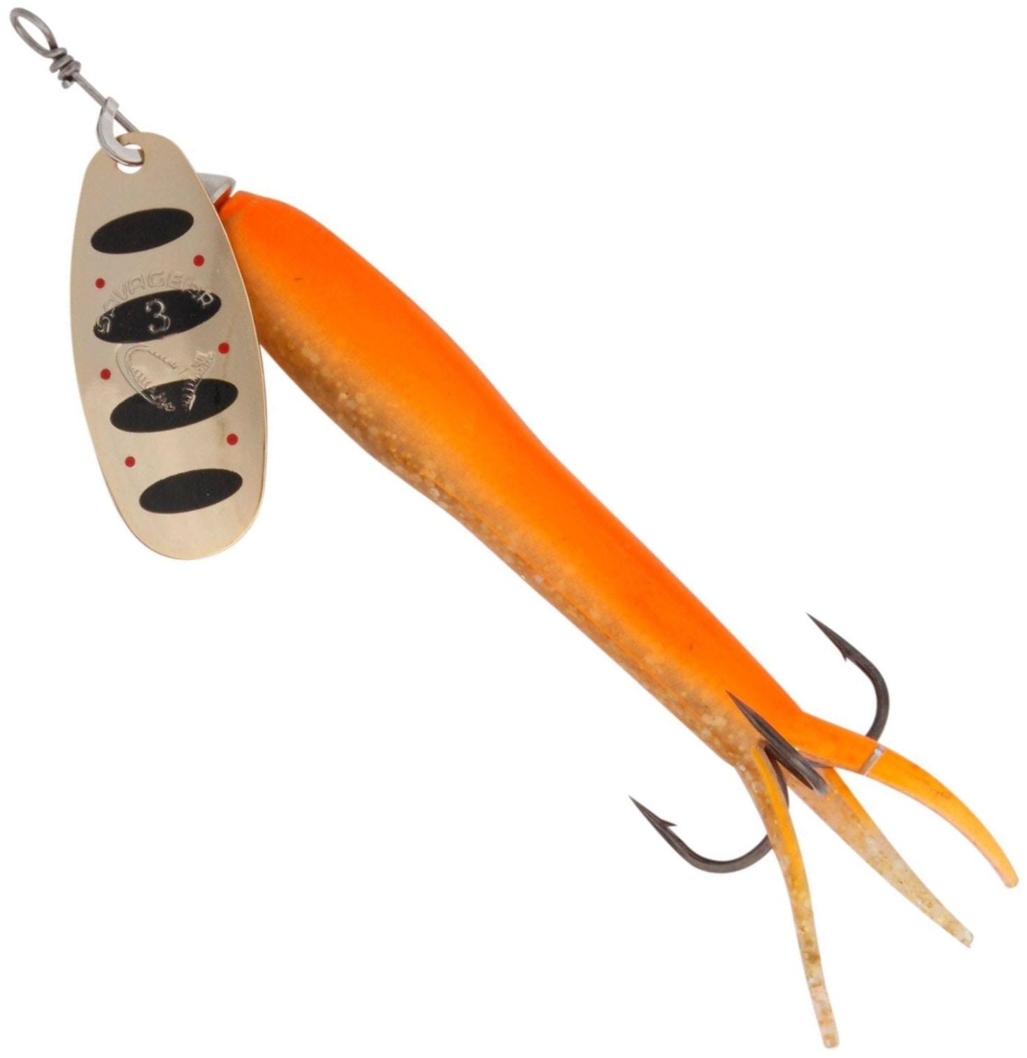 Lingurtia Rotativa SAVAGE GEAR Flying Eel Spinner, Fluo Orange Gold, Nr.3, 23g, 1buc/pac