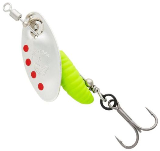 Lingurtia Rotativa SAVAGE GEAR Grub Spinners, Silver Red Lime, Nr.1, 3.8g, 1buc/pac