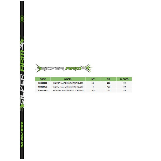 EXTENSIE MINCIOG MAVER SILVER MATCH ARM PUT OVER 5.2M