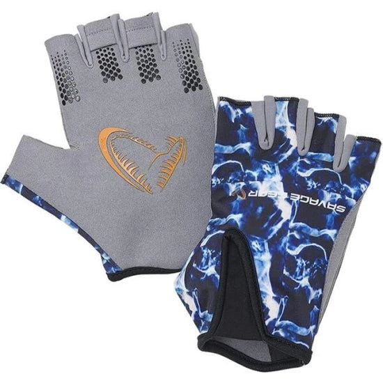 Manusi Savage Gear Marine Cu Degete Taiate Sea Blue Mar.l