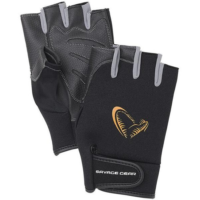 MANUSI SAVAGE GEAR NEOPREN CU DEGETE TAIATE BLACK MAR.XL